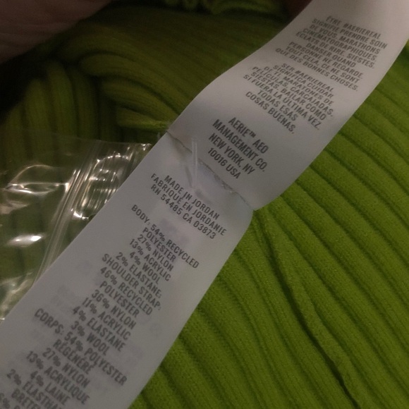 Aerie (XL) Lime Green Cropped Ribbed Cami - Picture 8 of 11